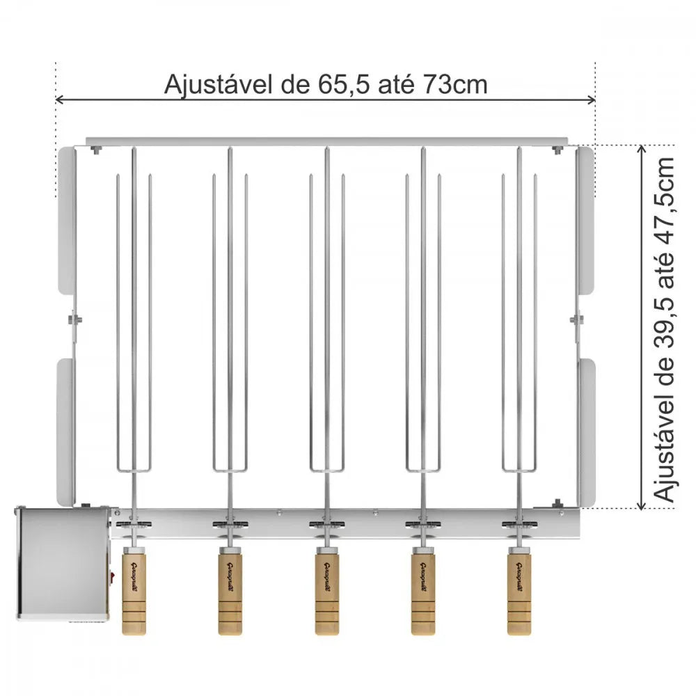 Giragrill - Kit 2005 c/5 espetos (lado direito)